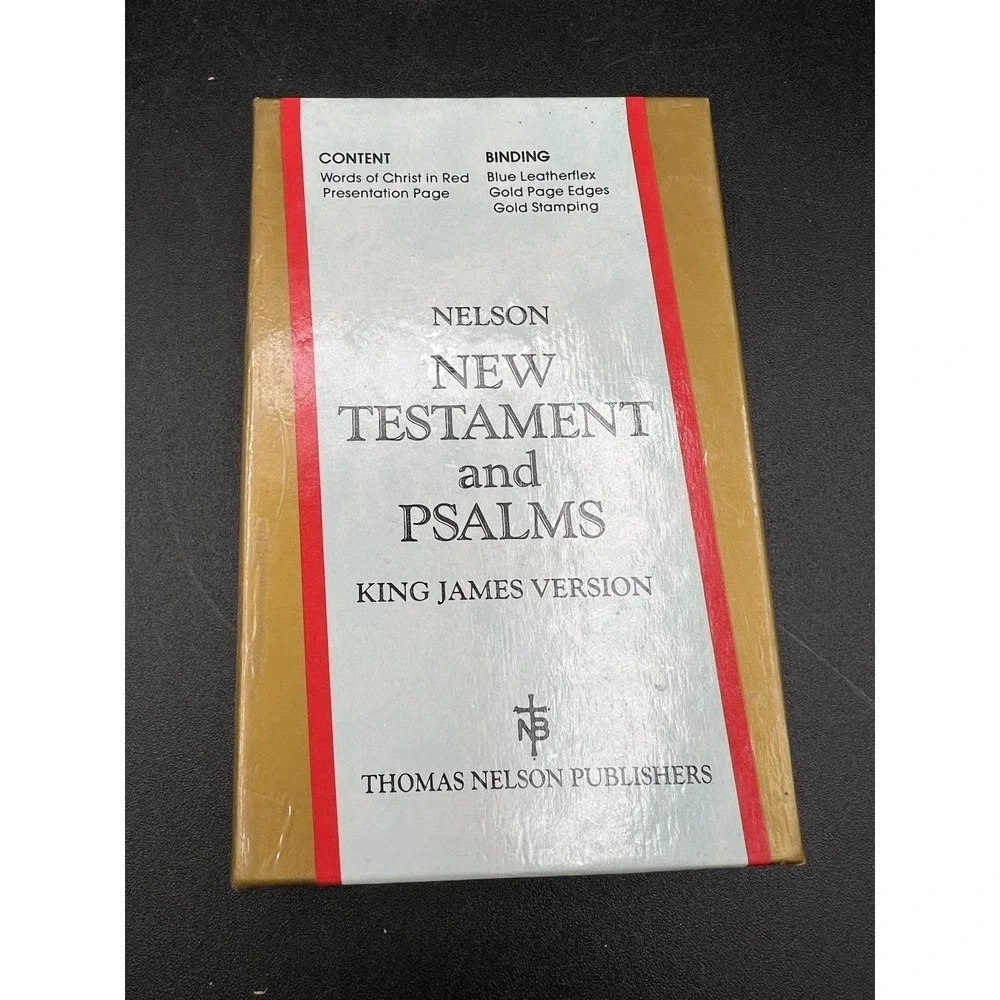 Holy Bible New Testament and Psalms KJV Thomas Nelson Pocket Size 35W Blue